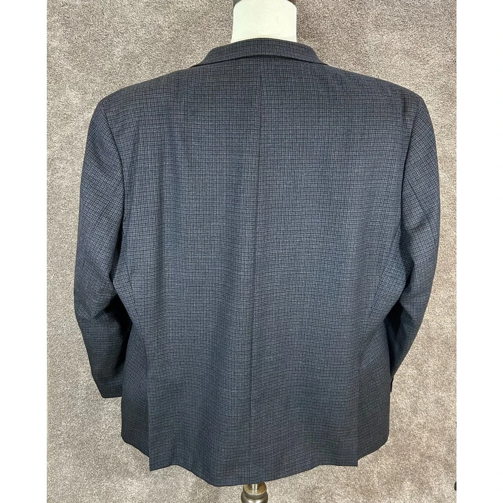 Lauren Ralph Lauren Blazer Mens 50R Gray Plaid Two Button Suit Sport Coat Jacket